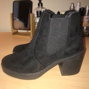 Topshop black booties